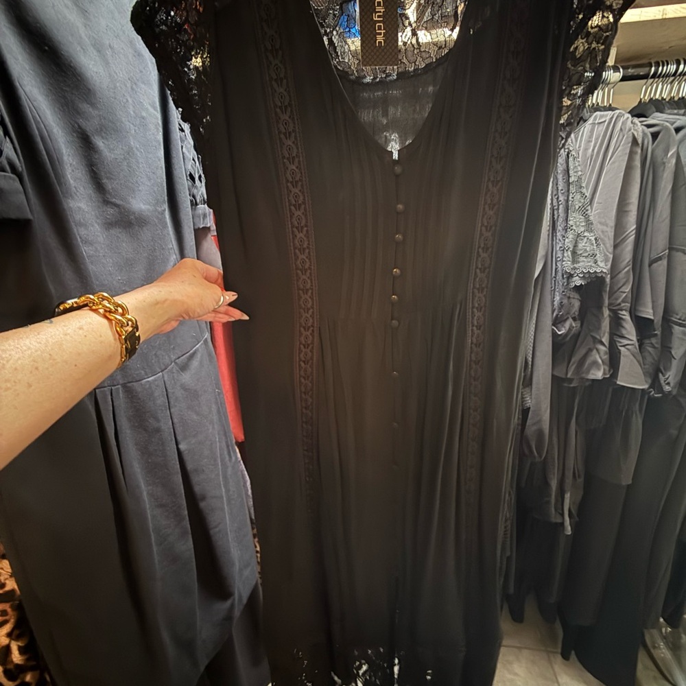 🖤BNWT City Chic Boho-ish Black Lace Dress🖤